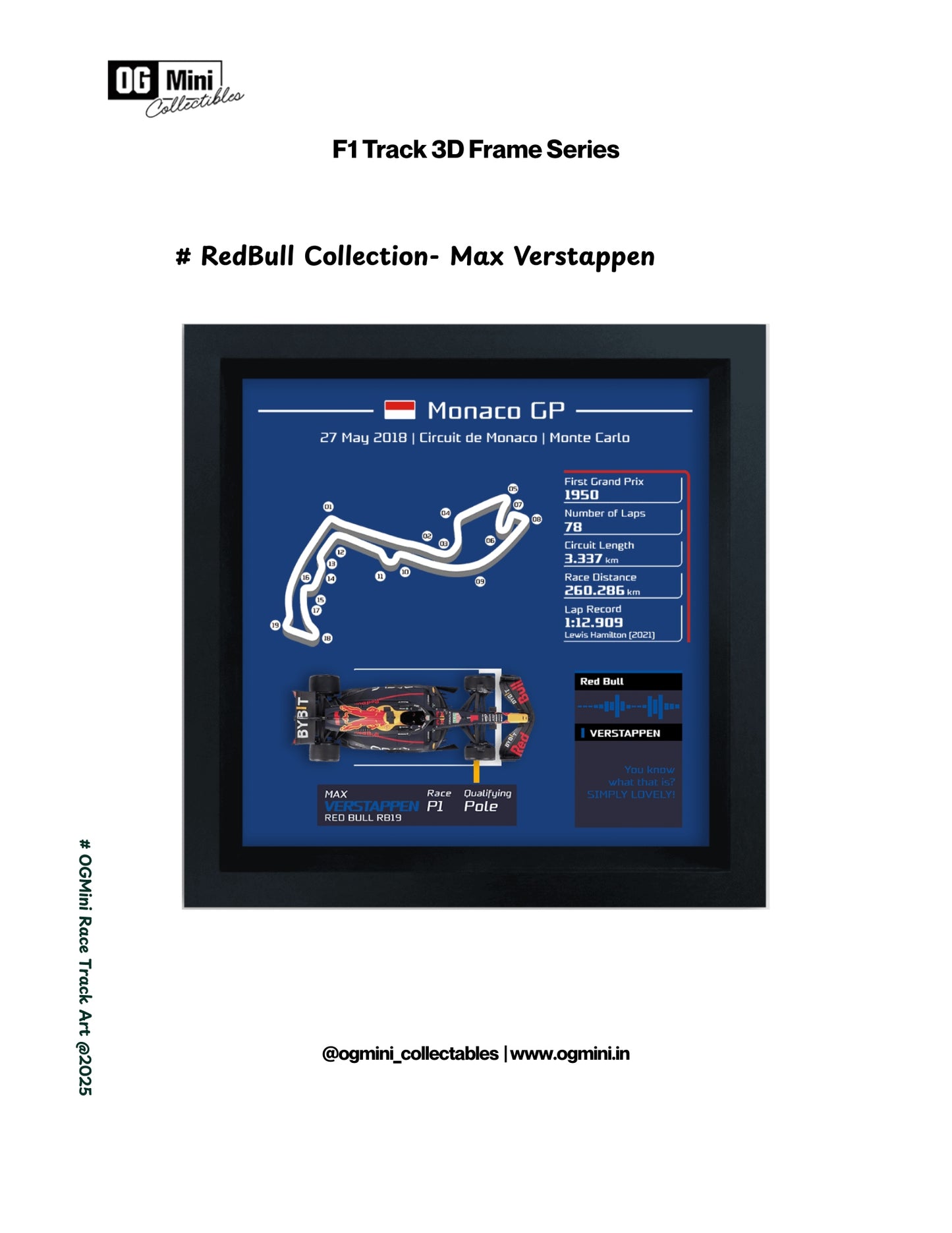 F1 Track 3D Frame Series - RedBull Collection