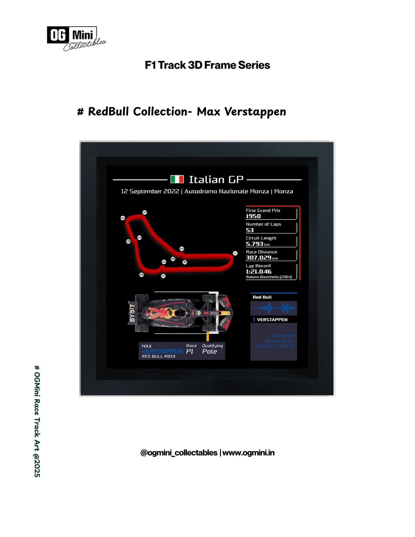 F1 Track 3D Frame Series - RedBull Collection