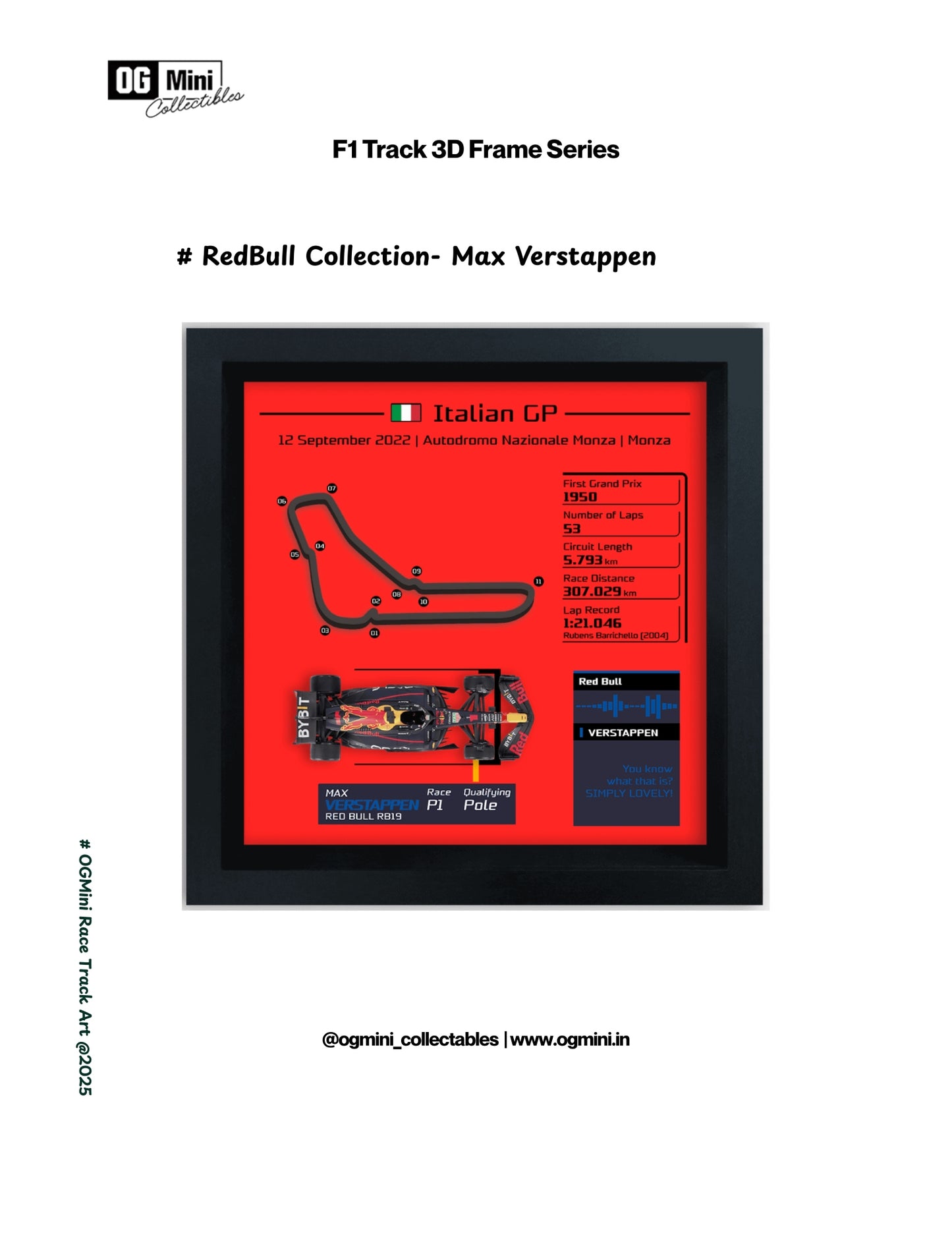 F1 Track 3D Frame Series - RedBull Collection