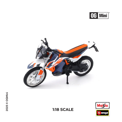 1:18 KTM 790 R Rally - Orange & white | Bburago