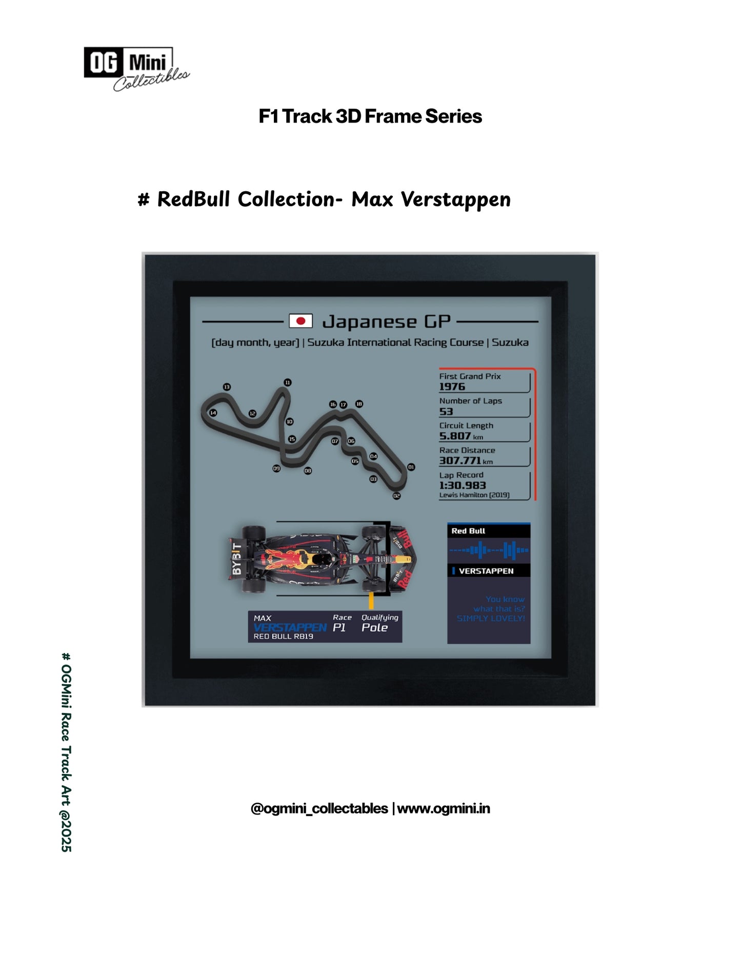 F1 Track 3D Frame Series - RedBull Collection
