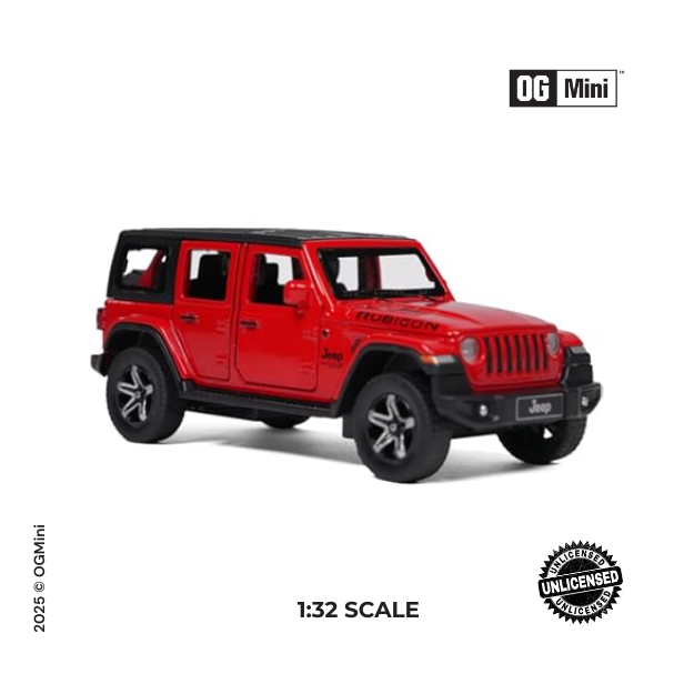 1:32 Jeep Rubicon – Trail Red