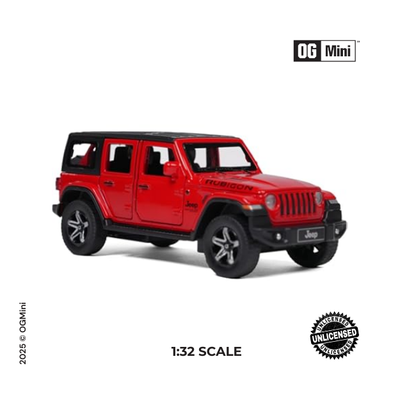 1:32 Jeep Rubicon – Trail Red