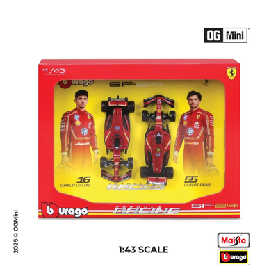 SF-24 16 Charles Leclerc & 55 Carlos Sainz | 1:43 Scale | Burago