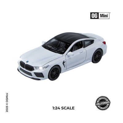 1:24 BMW M8 – Arctic White Edition