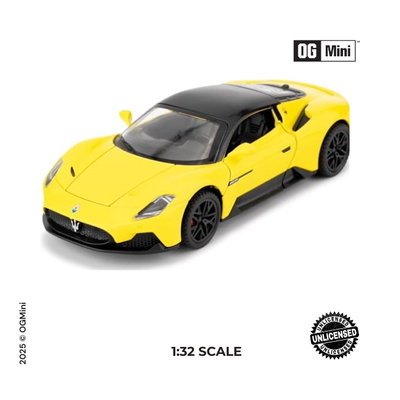 1:32 Maserati MC20 – Racing Yellow (Kinsmart)