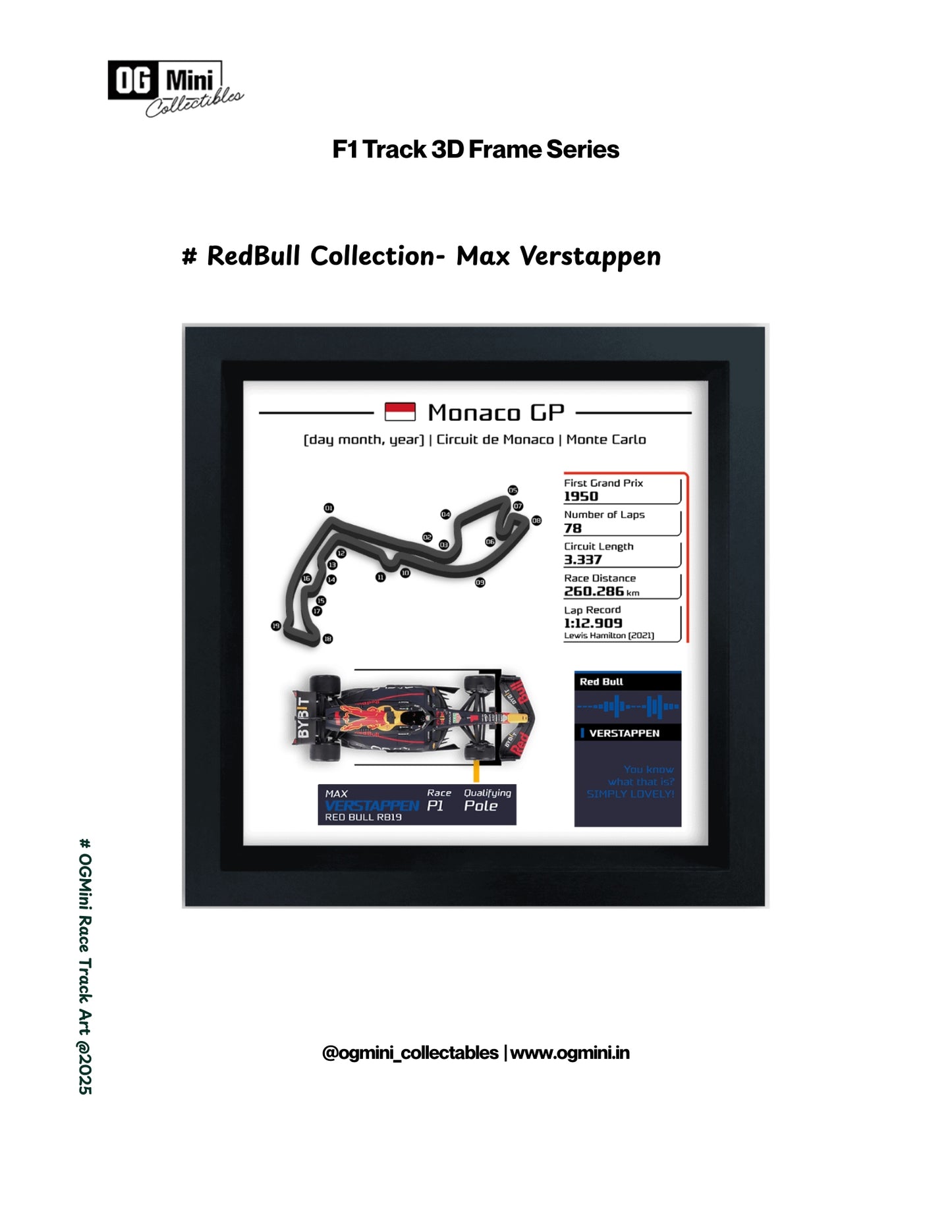 F1 Track 3D Frame Series - RedBull Collection