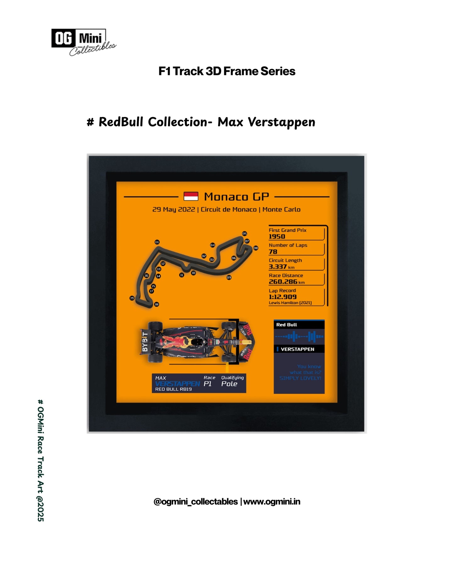 F1 Track 3D Frame Series - RedBull Collection