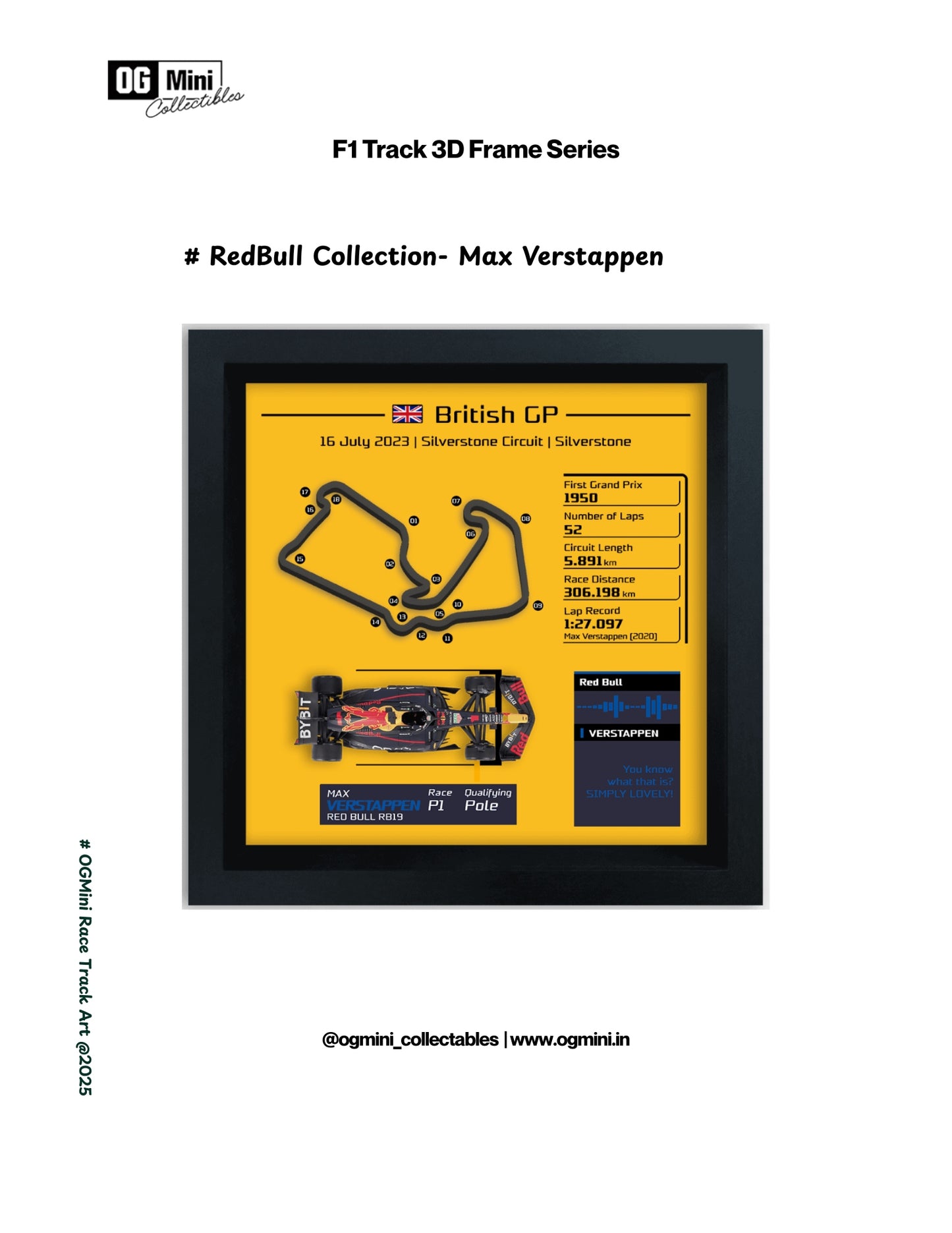 F1 Track 3D Frame Series - RedBull Collection