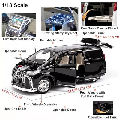 1:18 Toyota Vellfire Futuristic Elegance Collection – Black