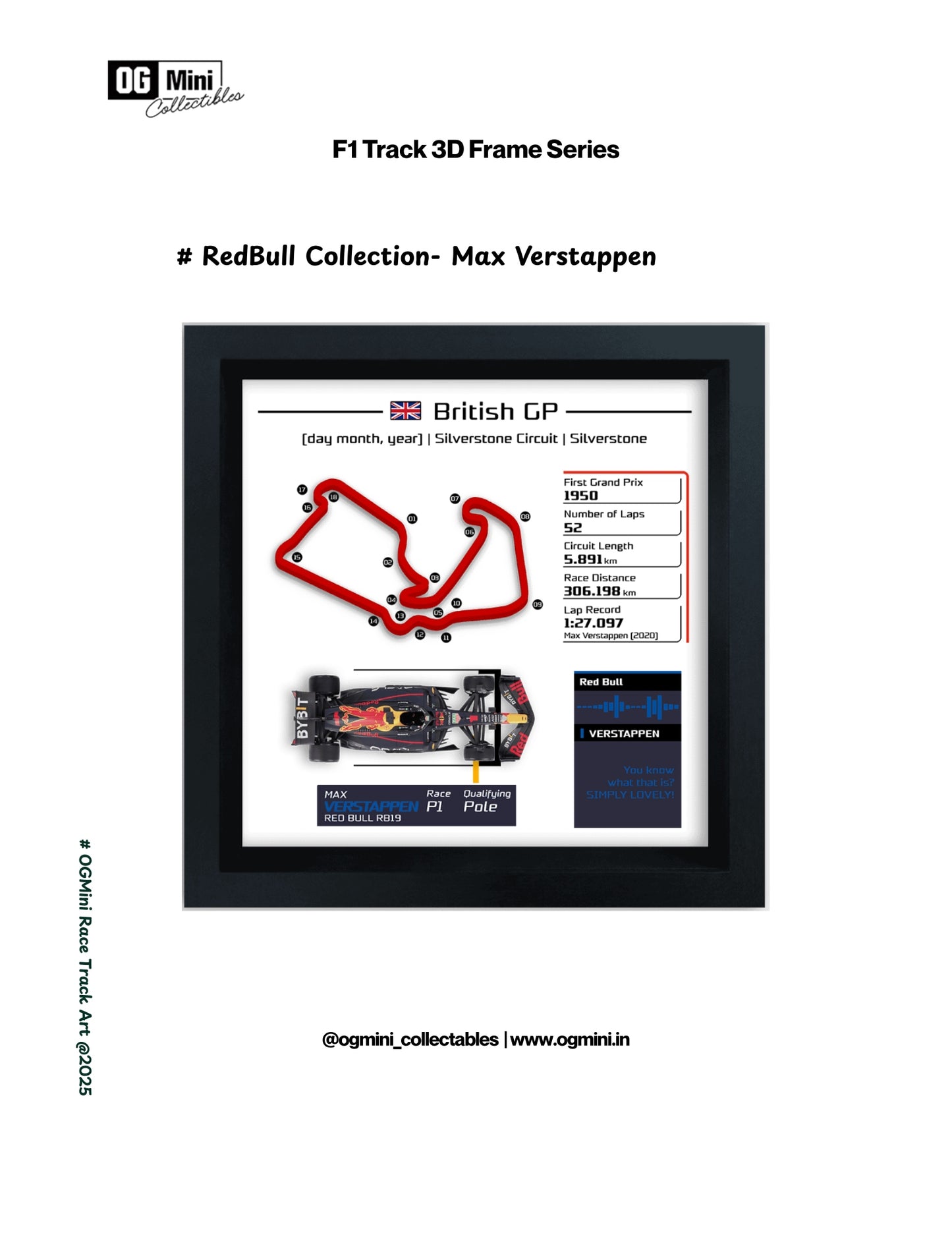 F1 Track 3D Frame Series - RedBull Collection