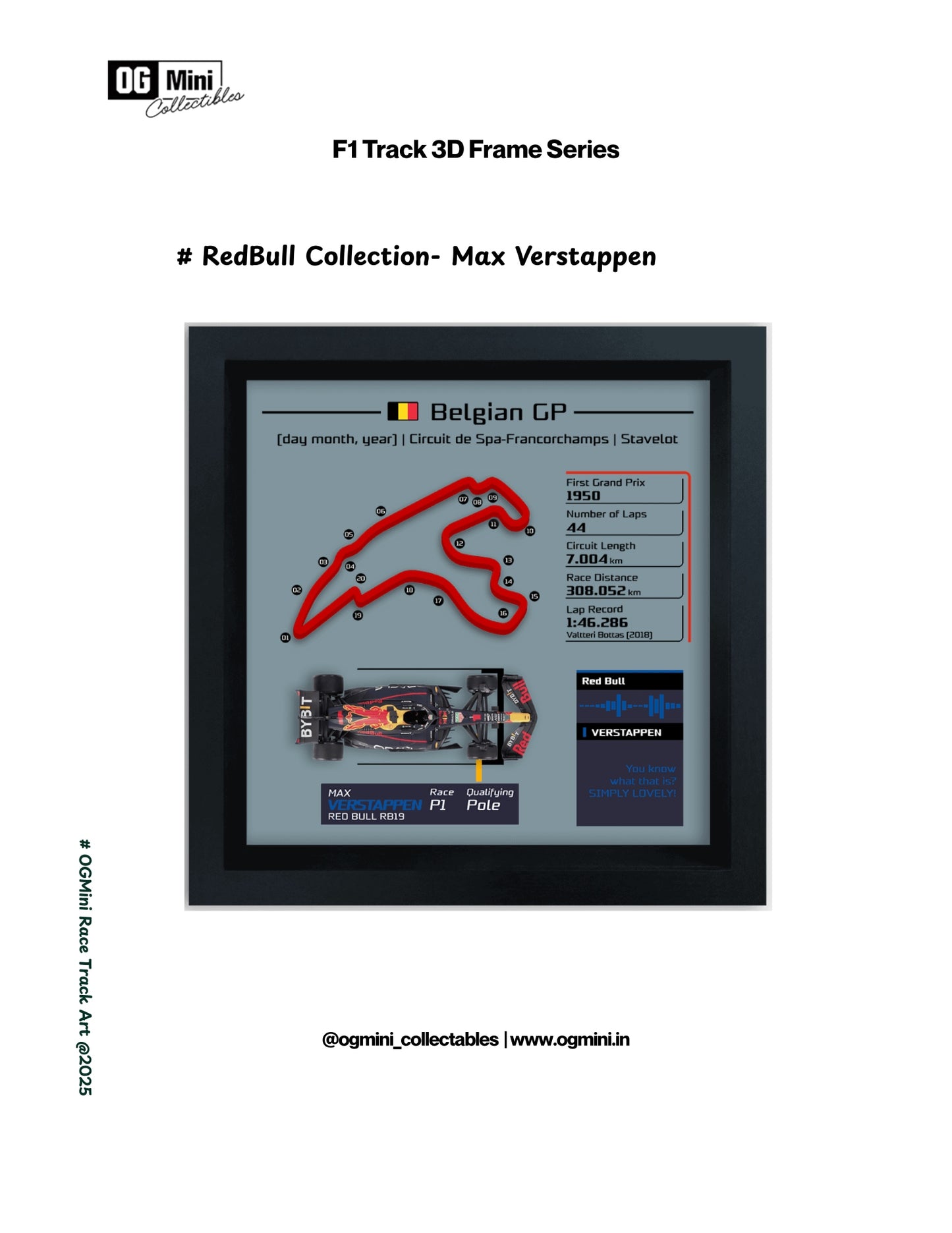 F1 Track 3D Frame Series - RedBull Collection