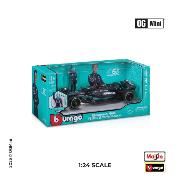 AMG F1 W14 E 63 George Russell with Charecter| 1:24 | Burago