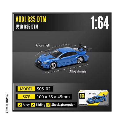Audi RS5 DTM Blue | 1:64 Sacle| CCA