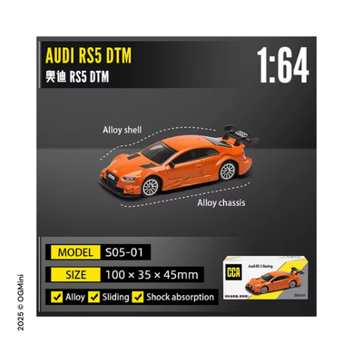 Audi RS5 DTM Orange | 1:64 Sacle| CCA