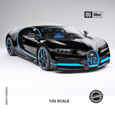 1:32 Bugatti Chiron – Onyx Storm Hypercar Series (Black)