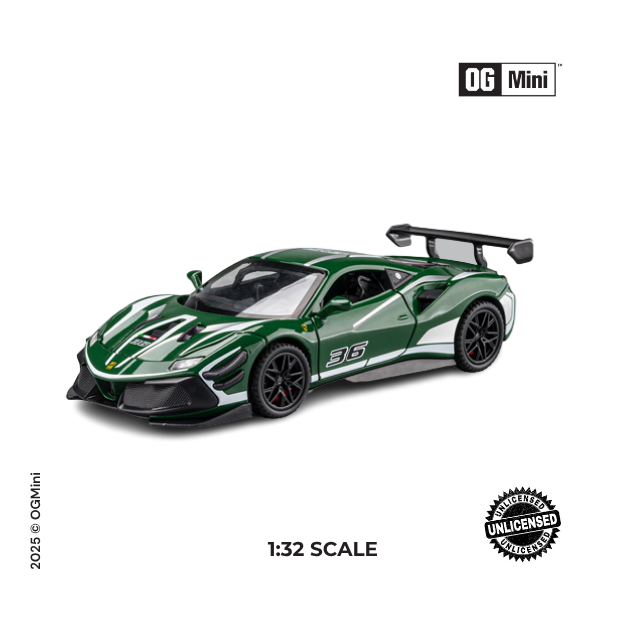 1:32 Ferrari 488 Track – Verde Serpent Circuit Edition (Green)
