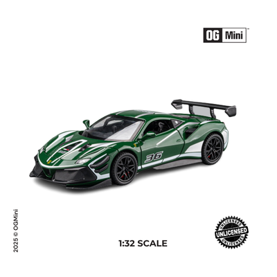 1:32 Ferrari 488 Track – Verde Serpent Circuit Edition (Green)