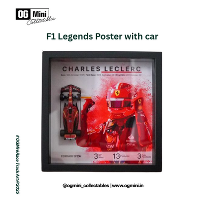 F1 Legends Wall Art – Charles Leclerc Poster with Car