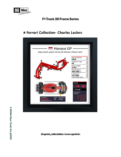 F1 Track 3D Frame Series - Ferrari Collection