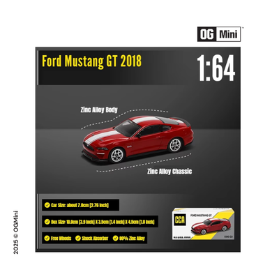 Ford Mustang GT 2018 R | 1:64 Sacle| CCA