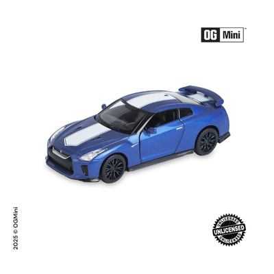Nissan GTR R35- blue | 1:32 scale | Non