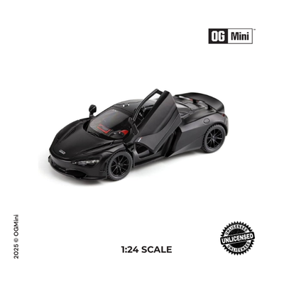 Mc Laren Super 720 Convertible Model - Black | 1:24 Scale |Non