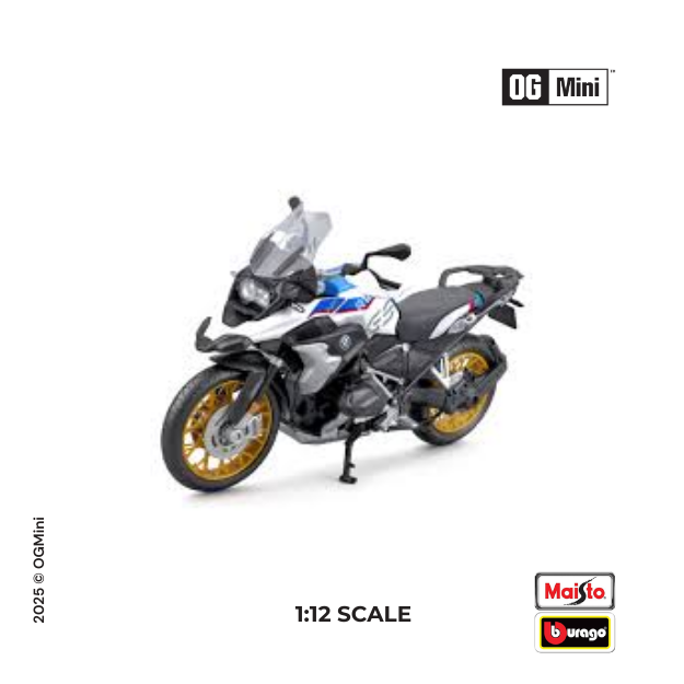 1:12 BMW R 1250 GS - White & Blue | Bburago
