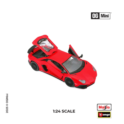 Lamborghini Aventador SV Coupe ( Red and Organe) | 1:24 | Burago