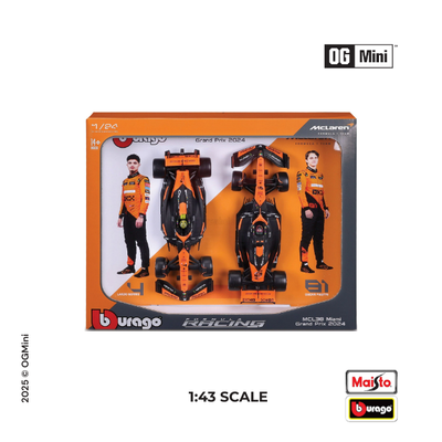 McLaren MCL 38 Miami Grand Prix 2024 ( 81 & 4 ) | 1:43 Scale| Bburago