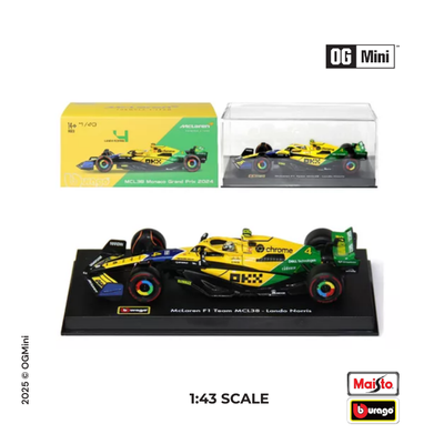 McLaren F1 Team MCL138 - Lando Norris 4 ( Yellow) F1| 1:43 Scale | Burago