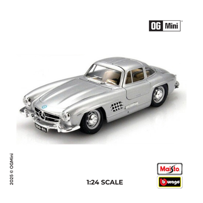 Mercedes Benz 300SL 1954 Silver | 1:24 | Burago