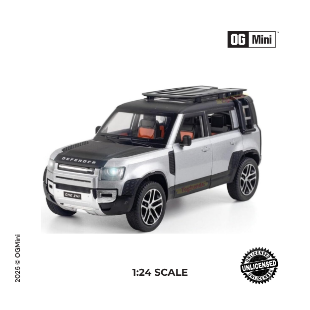 1:24 Defender Land Rover Explorer Heritage Edition – Silver