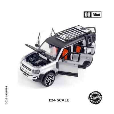 1:24 Defender Land Rover Explorer Heritage Edition – Silver