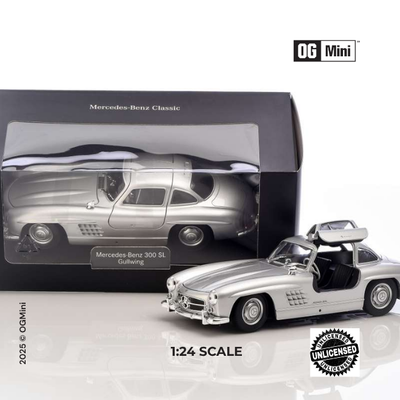 1:24 scale Mercedes Benz Smoker 300 SL - Silver | Non