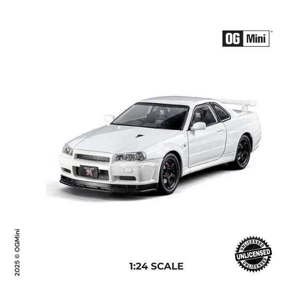 1:24 Nissan Skyline GT-R R34 – White Phantom Edition