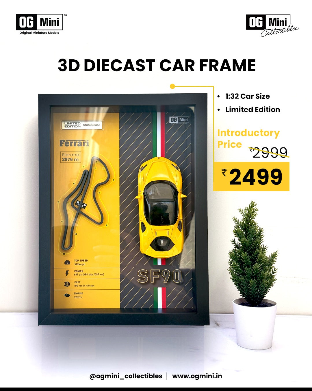 Ferrari SF90 Yellow Limited Edition | OG Frames